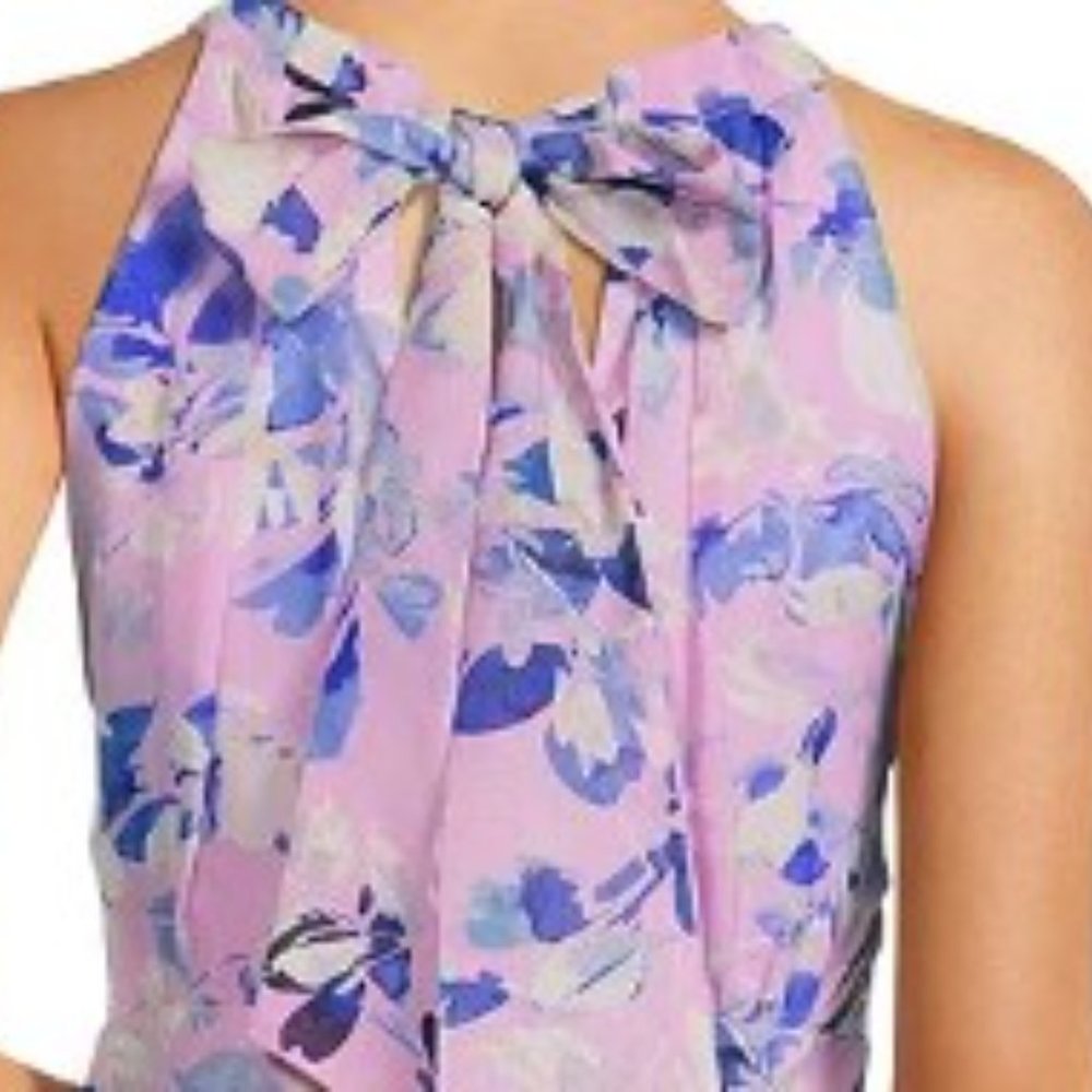 Eliza J Maxi Dress Floral Print Ruffle Halter Neck Sleeveless SZ12 *NEW W/TAGS* - Picture 8 of 14